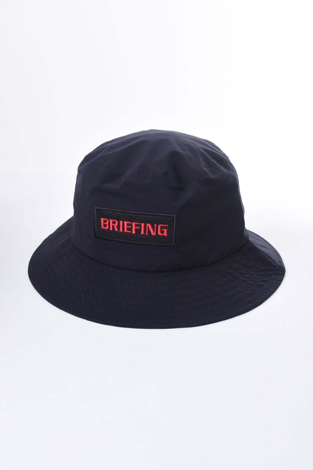 MS WATERPROOF HAT / 刺繍ロゴ  ウォータープルーフ サファリハット ブラック