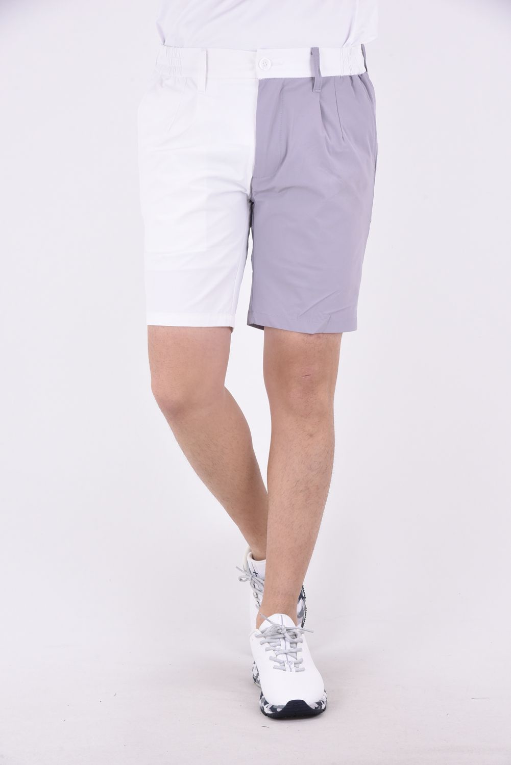 LUXEAKMPLUS - BICOLOR SHORT PANTS / バイカラー ナイロンストレッチ