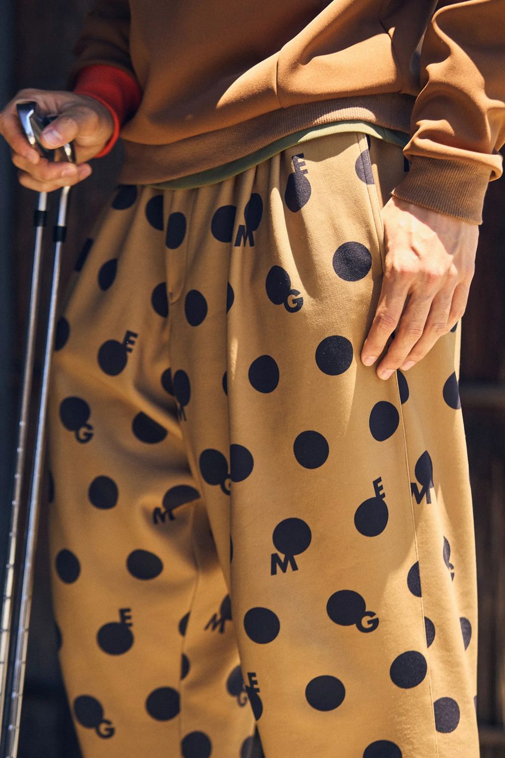 【26AW】 ORIGINAL PRINT DOT PANT / ドット柄プリント テーパードパンツ (ベージュ)