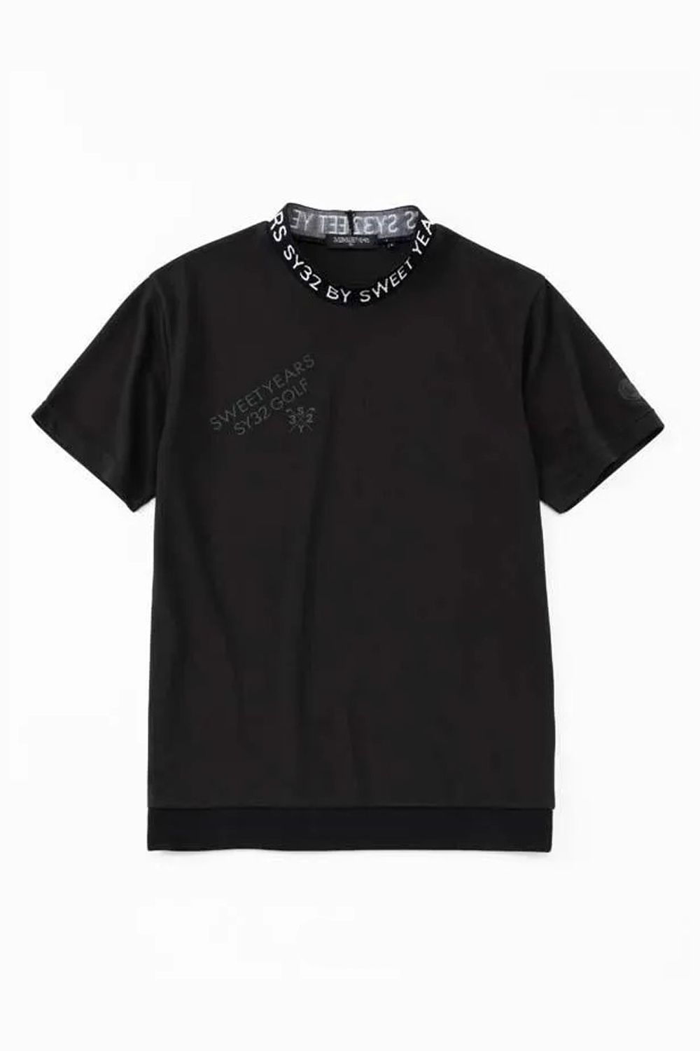 【26SS】 WAVE JQ KNIT MOCK / バックプリント モックネックTシャツ (ブラック)