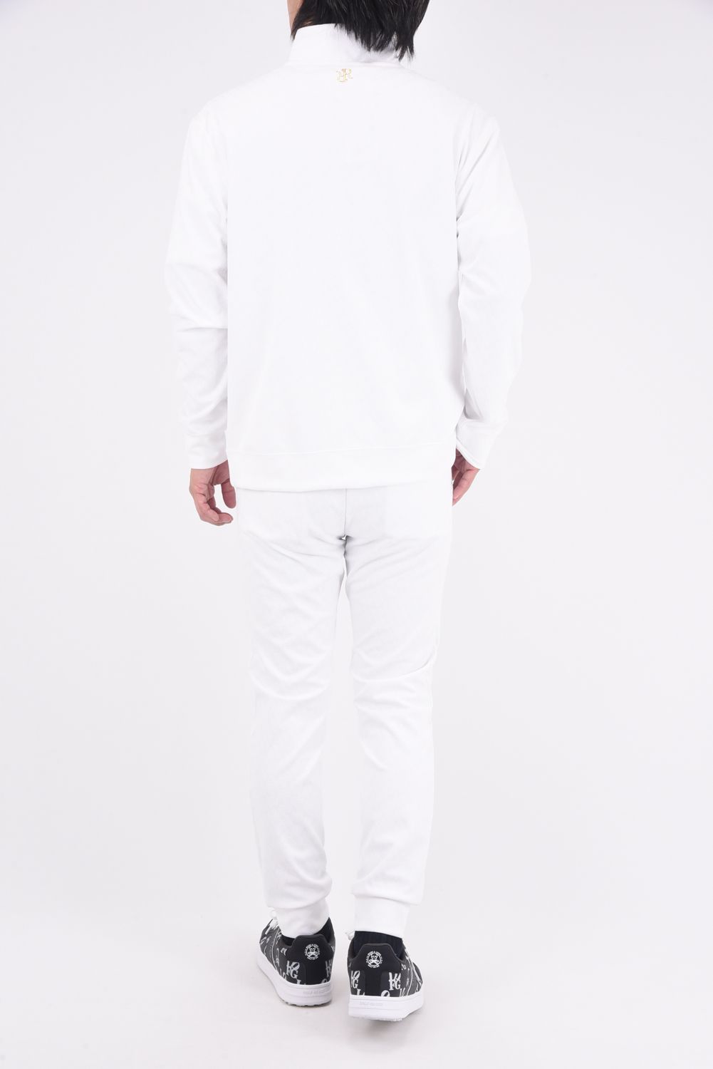 【25AW】 JACQUARD STAND COLLAR JACKET / ジャガード スタンド カラージャケット (ホワイト)*