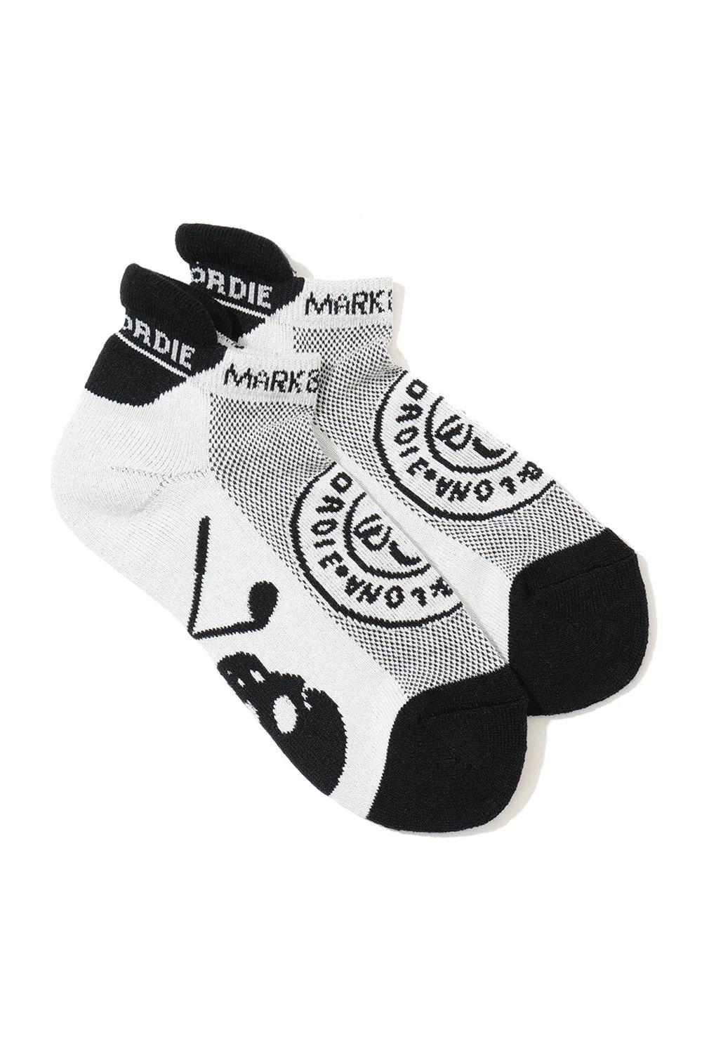【26AW】【レディース】 CIRCLE ICON SNEAKER SOCKS / ジャパンメイド サークルスカルジャカード スニーカー丈 ローソックス (ホワイト)