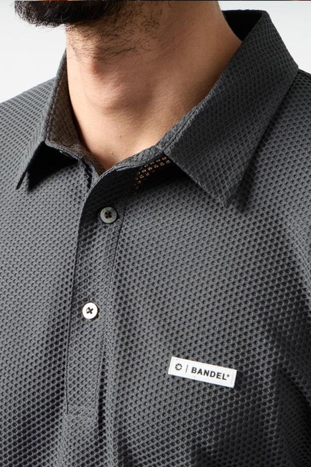 【26SS】 DRY WAFFLE SWITCH POLO / ドライワッフルスウィッチポロシャツ (チャコールグレー)