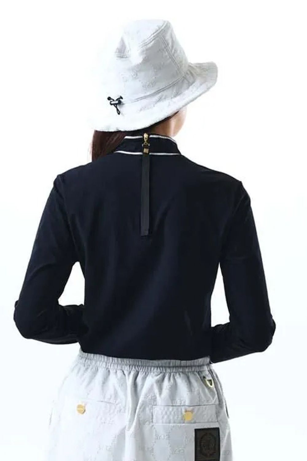 【25AW】【レディース】STRETCH FLEECE BACK MOCKNECK / ストレッチ フリース モックネック (ブラック)