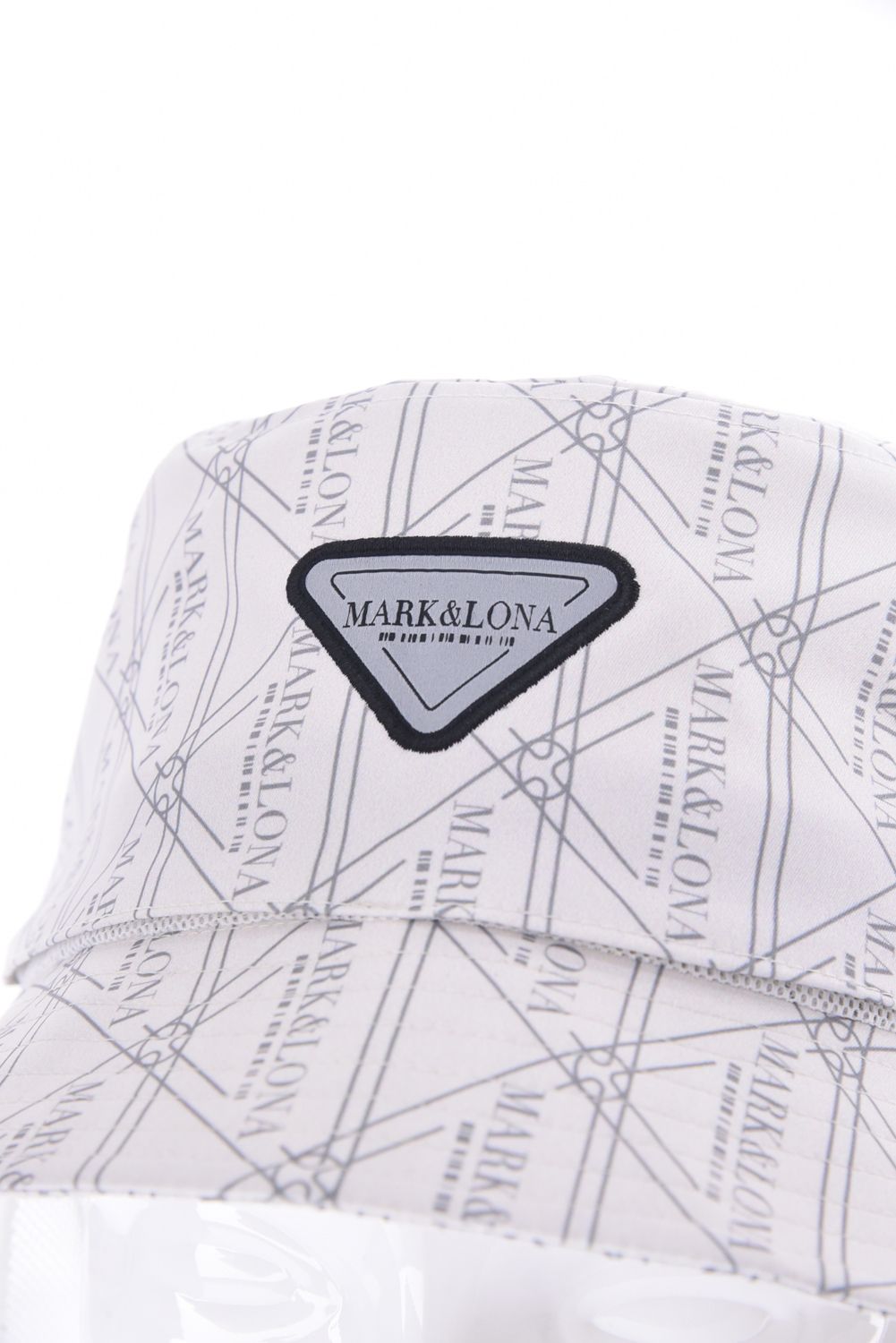 【26SS】【CODE COLLECTION】 TGHT / ジオメトリックパターン サンシールド付き バケットハット (ホワイト)
