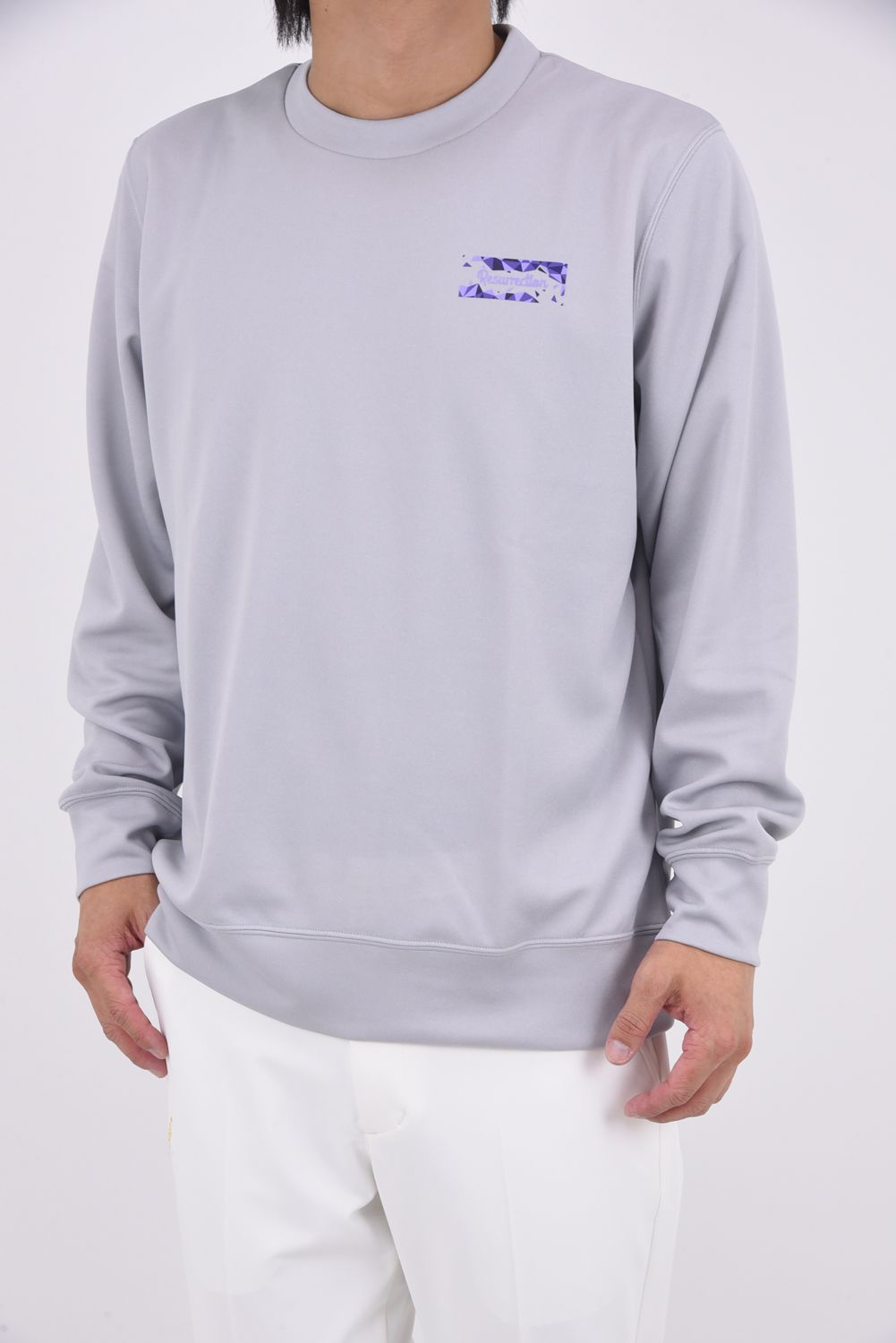 【25AW】 CUBISM LOGO CREW NECK SWEAT / ダンボールニット キュビズムロゴ クルーネックスウェット (グレー)*