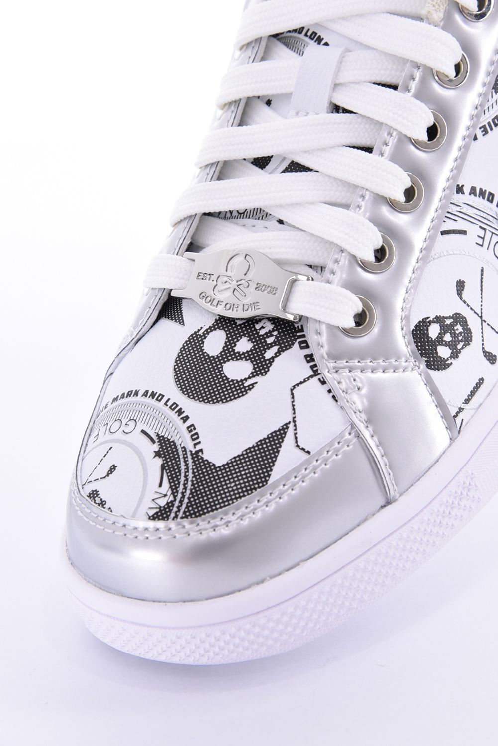 【26AW】 ATRAS SPIKELESS GOLF SNEAKERS / ロゴグラフィック ローカット スパイクレススニーカー (ホワイト)