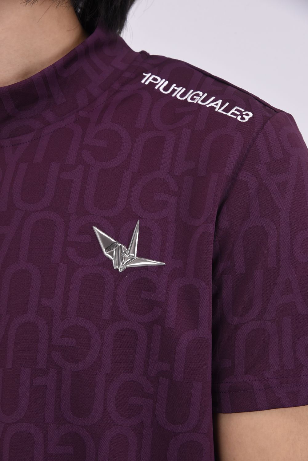 【26SS】 JACQUARD MOCK NECK  / ジャガード モックネック (バーガンディ)