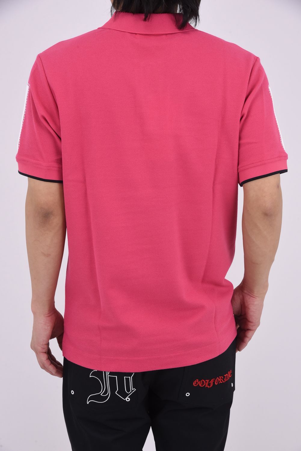 【26SS】 BONES PIQUE POLO / カノコ素材 ジャパンメイド BONEプリント ポロシャツ (ピンク)