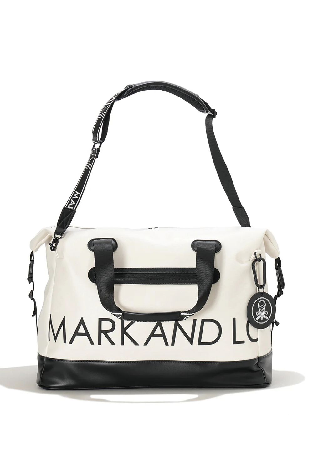 【26SS】【T-LINE】 VELOCITY TRAVEL DUFFLE BAG / モノトーン シンセティックレザー 2WAYボストンバッグ (ホワイト)