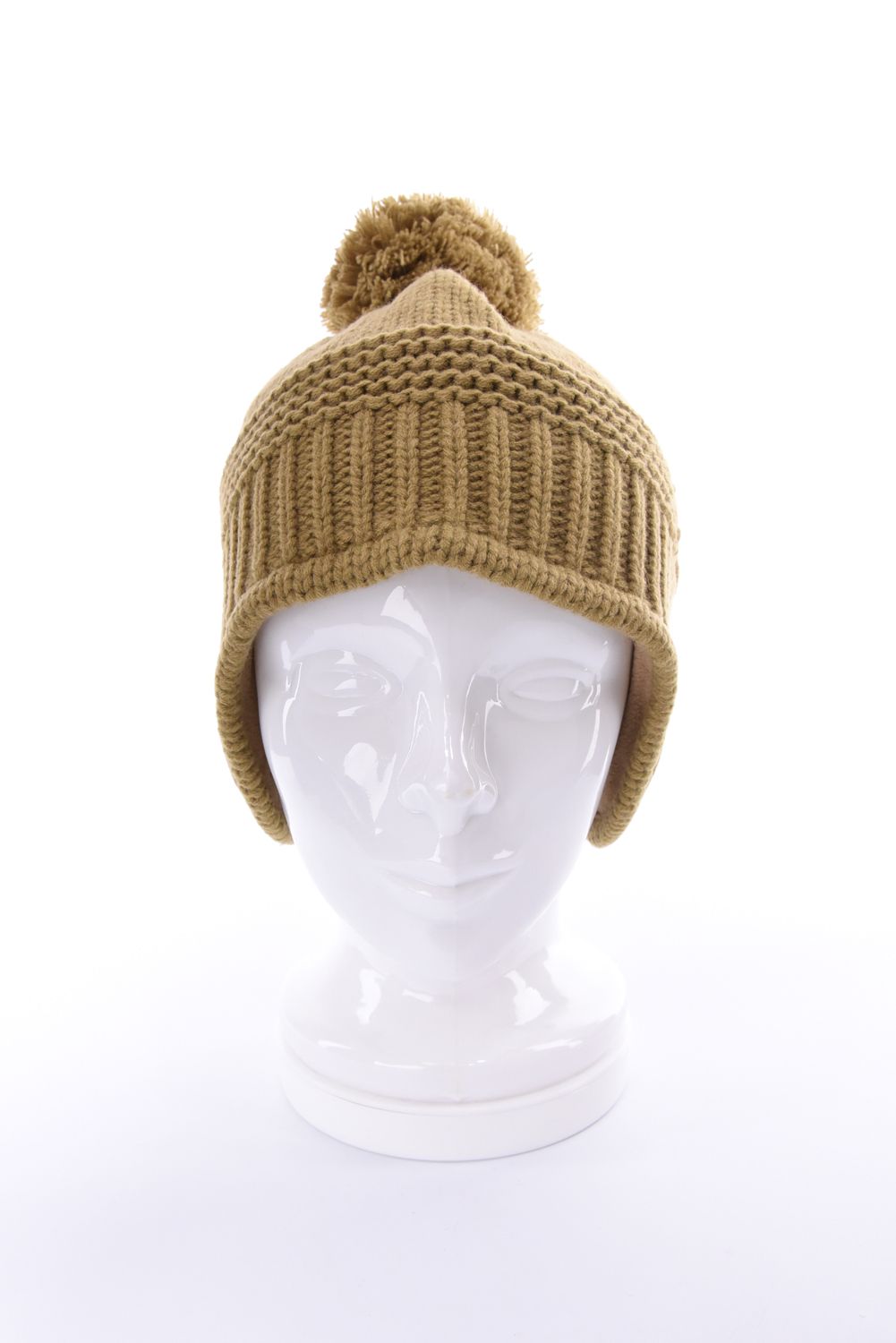 【26AW】 EAR WARMER KNIT CAP / イヤーウォーマー ニットキャップ  (キャメル)