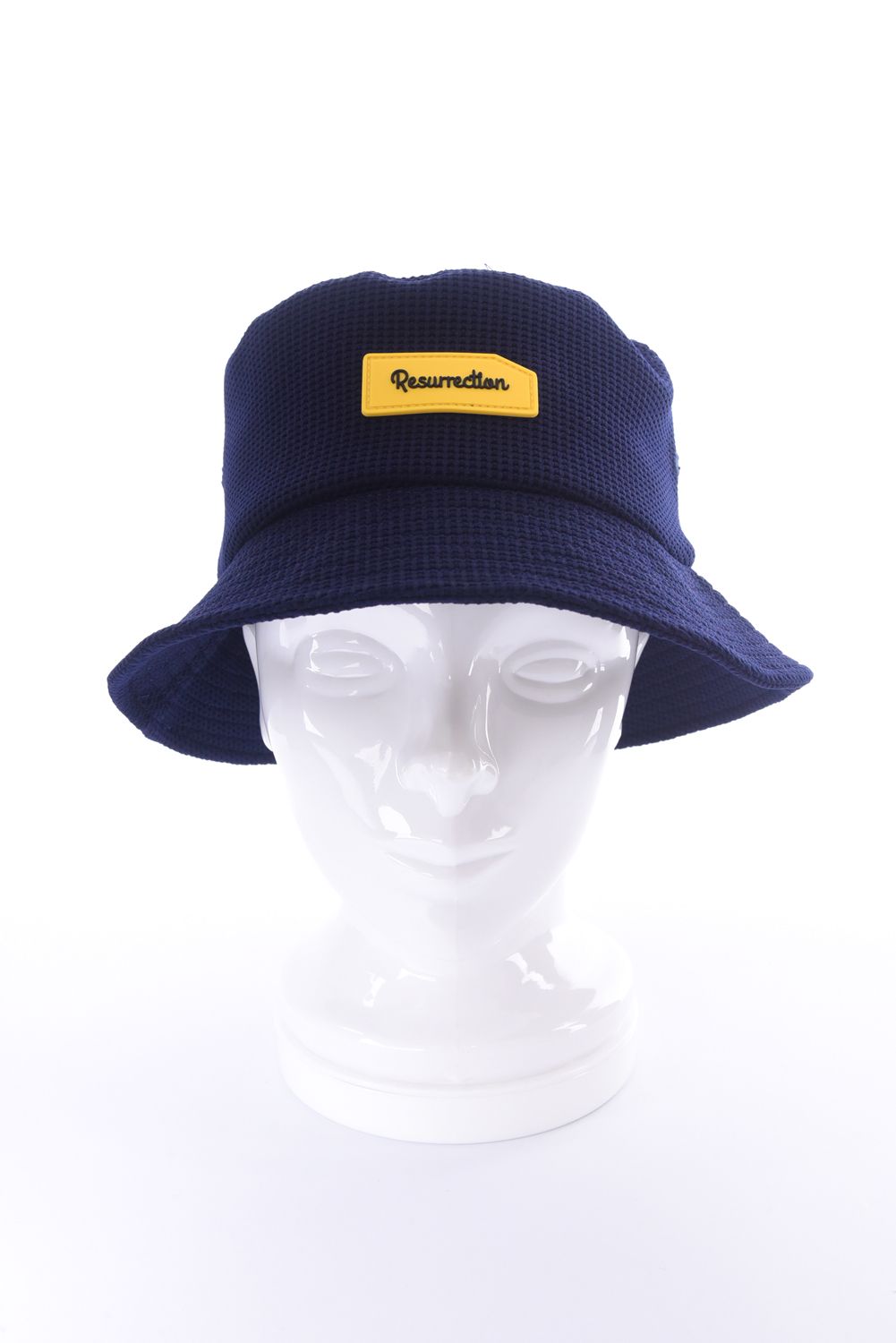 【26SS】 SILICON TAG WAFFLE HAT / シリコンタグ ワッフル バケットハット (ネイビー)*