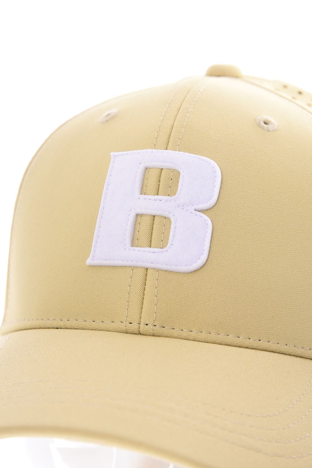 【26SS】 MEN’S PUNCHING MESH INITIAL CAP / イニシャルワッペン パンチングメッシュキャップ (ベージュ)