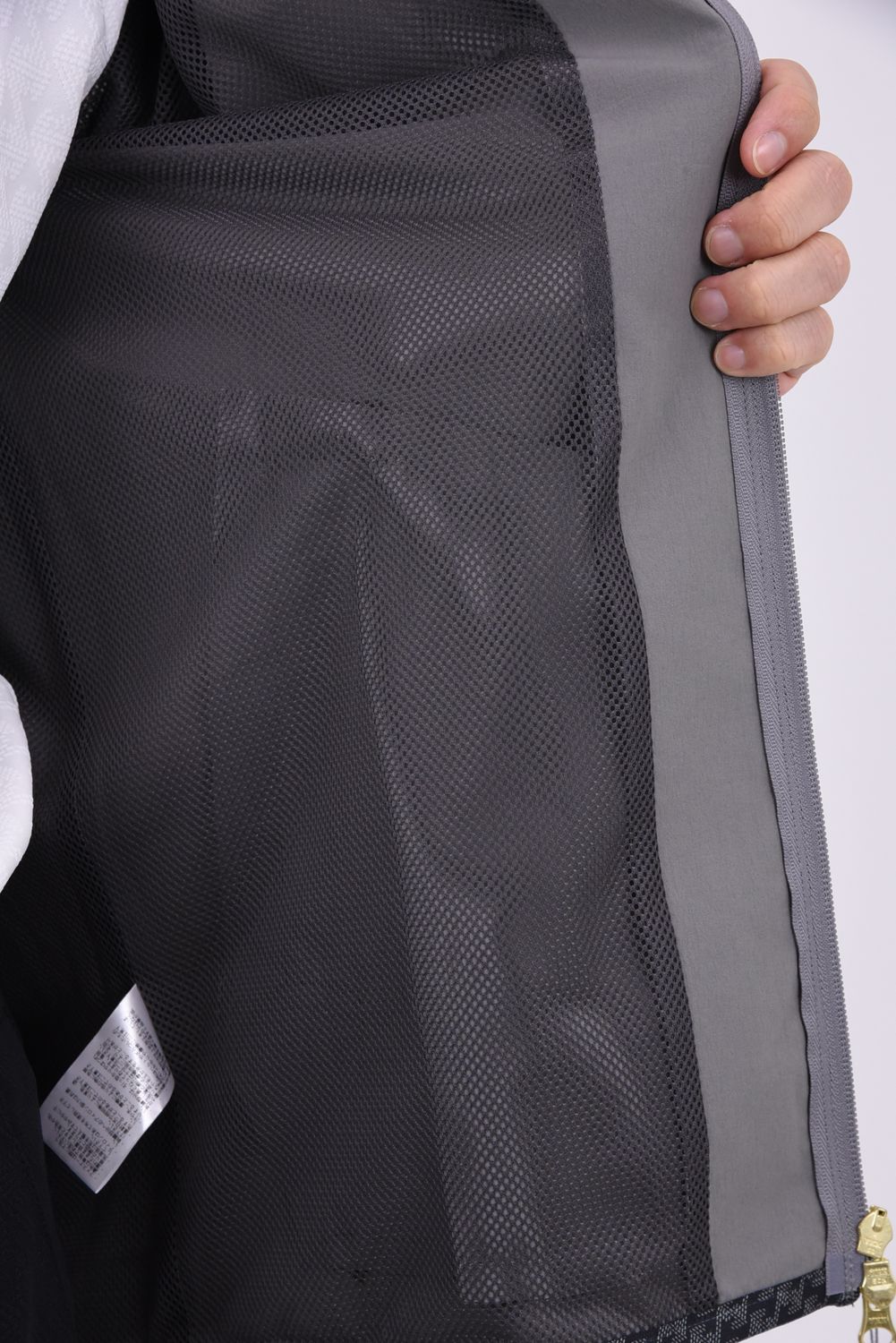 【26AW】 NO COLLAR LIGHT JACKET / 撥水ナイロン ノーカラーライトジャケット (グレー)*