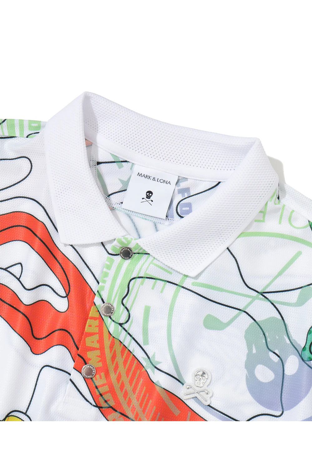 【26SS】 AXON CAMO MESH PERFORMANCE POLO / メッシュ素材 カモフラージュプリント ポロシャツ (ホワイト)