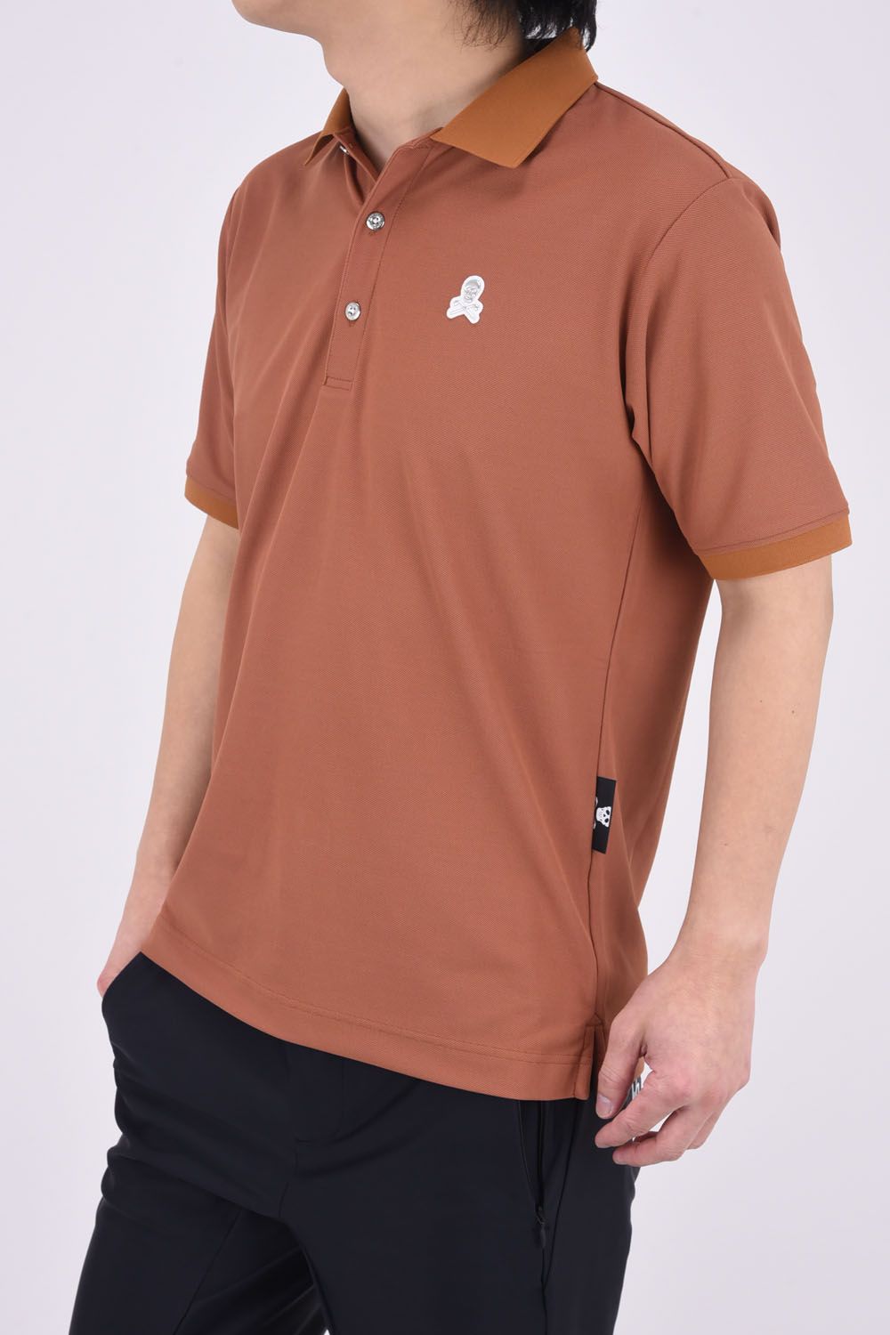 ACE POLO / ワンポイント ポロシャツ (ブラウン)
