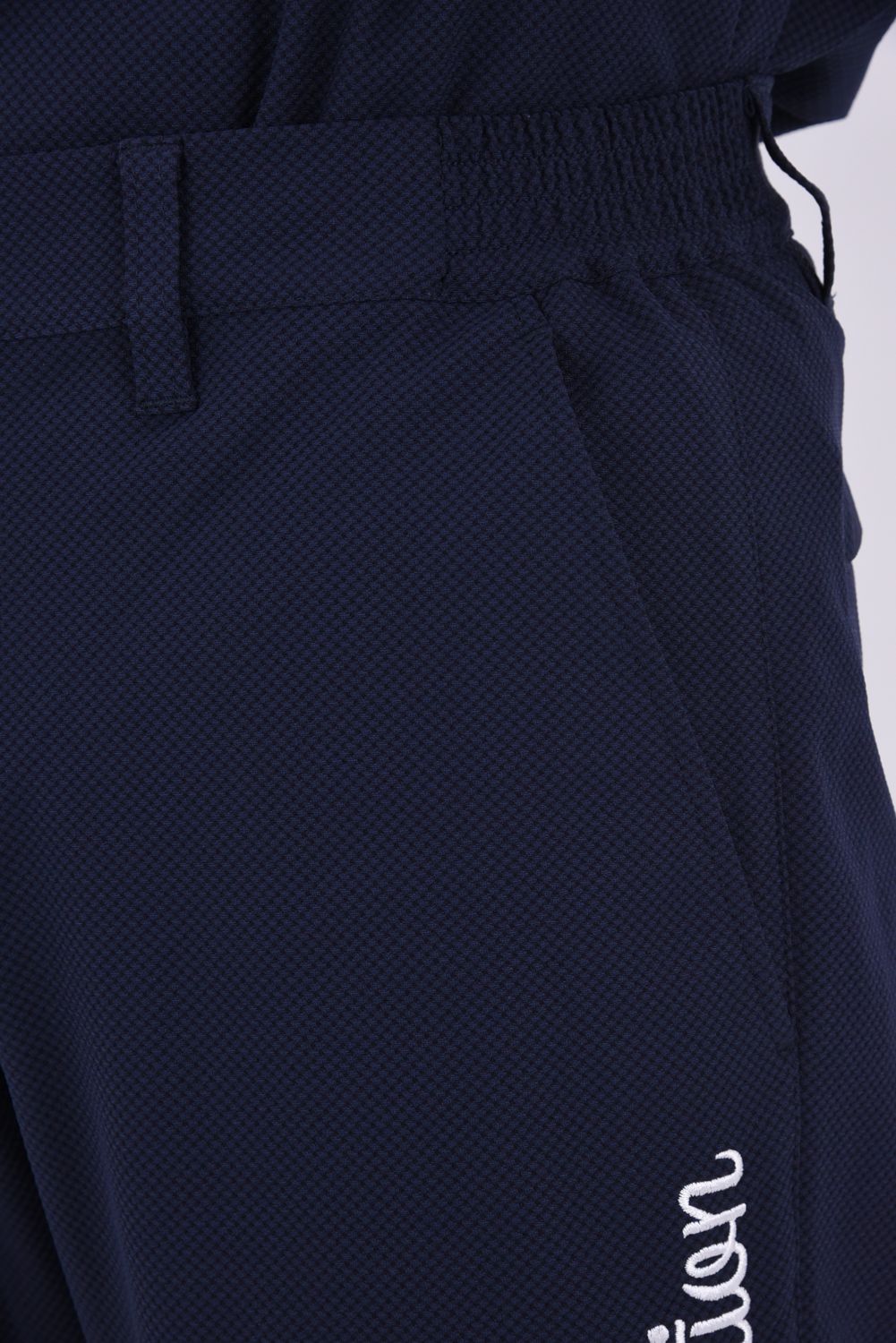 【26AW】 MENS DETACHABLE PANTS / ワッフル生地 ヘムデタッチャブル 2WAYパンツ (ネイビー)*