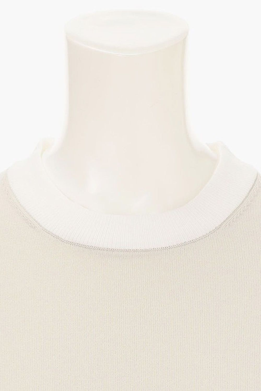 【26SS】【レディース】 WS WR BI-COLOR CREWNECK KNIT / 超撥水糸 バイカラー クルーネック ニット (ベージュ)