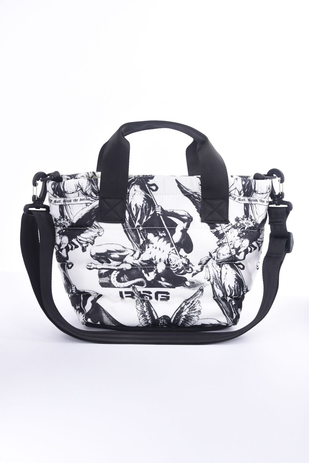 PADDED CART BAG (ANGEL) / 総柄 パデッドカートバッグ (ホワイト)