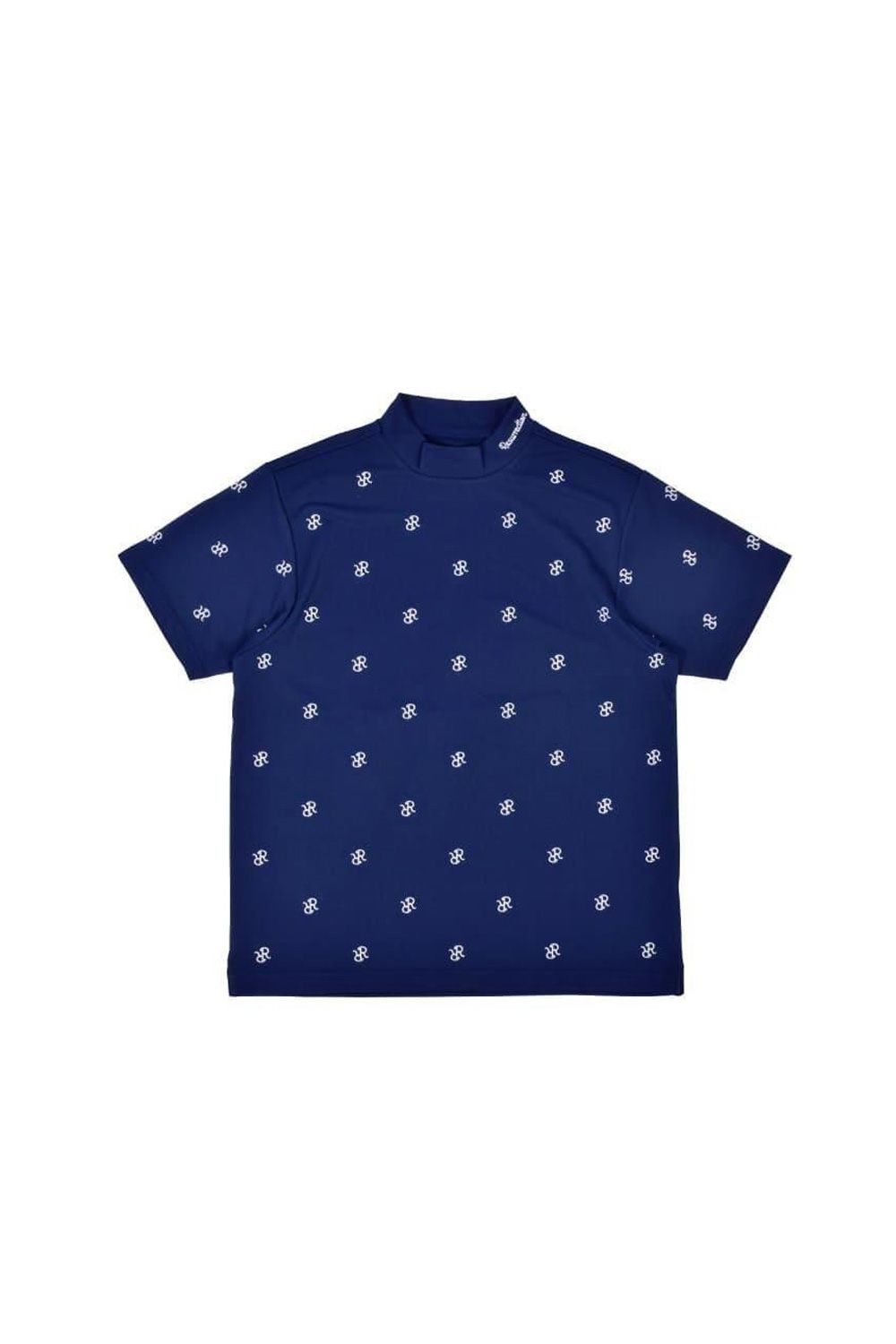 【25SS】 MENS RR EBD MOCK NECK / RRロゴ総柄 リラックスフィット モックネックTシャツ (ネイビー)*