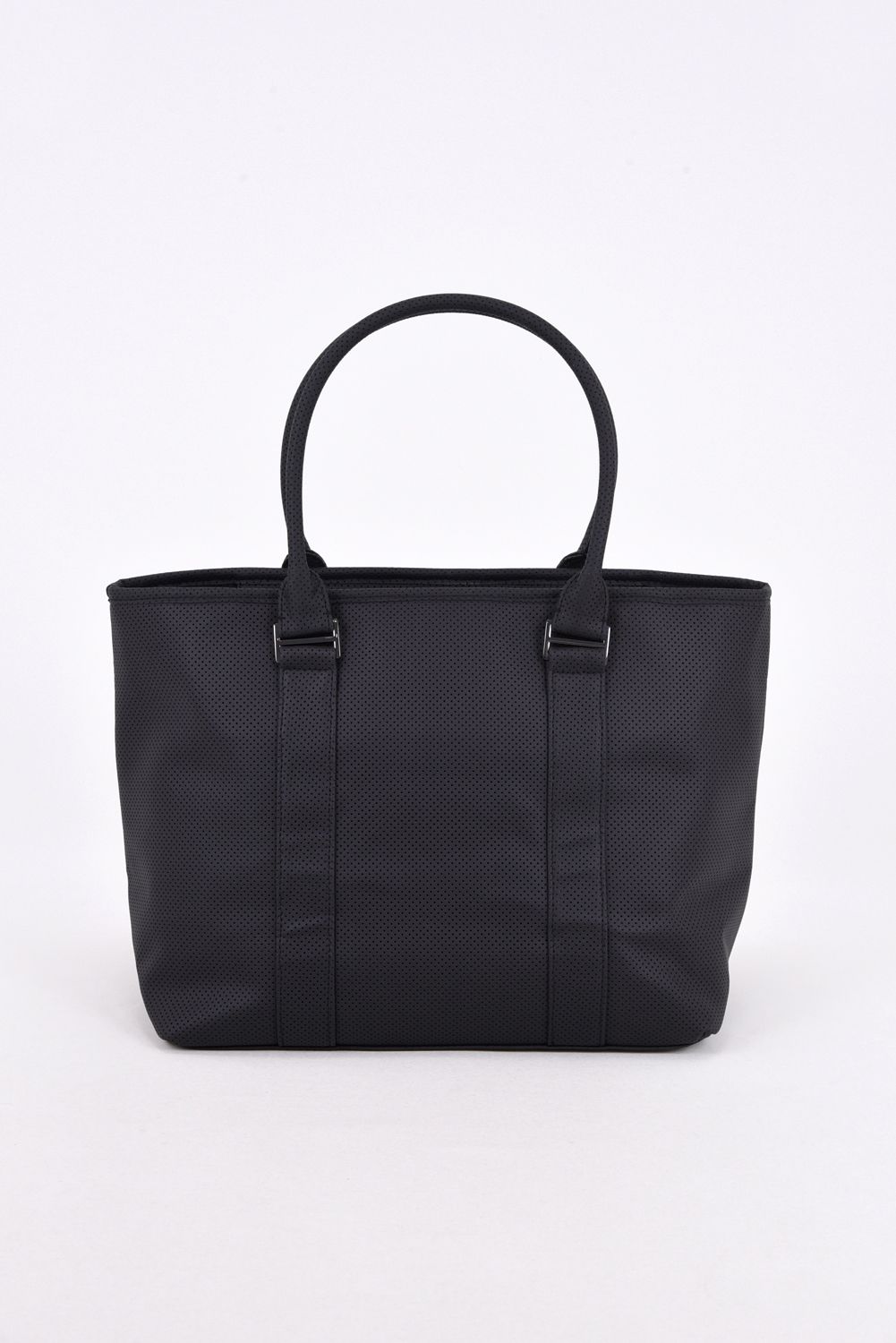 【26AW】 PUNCHING TOTE BAG / パンチングエシカルレザー BIGトートバッグ (ブラック)