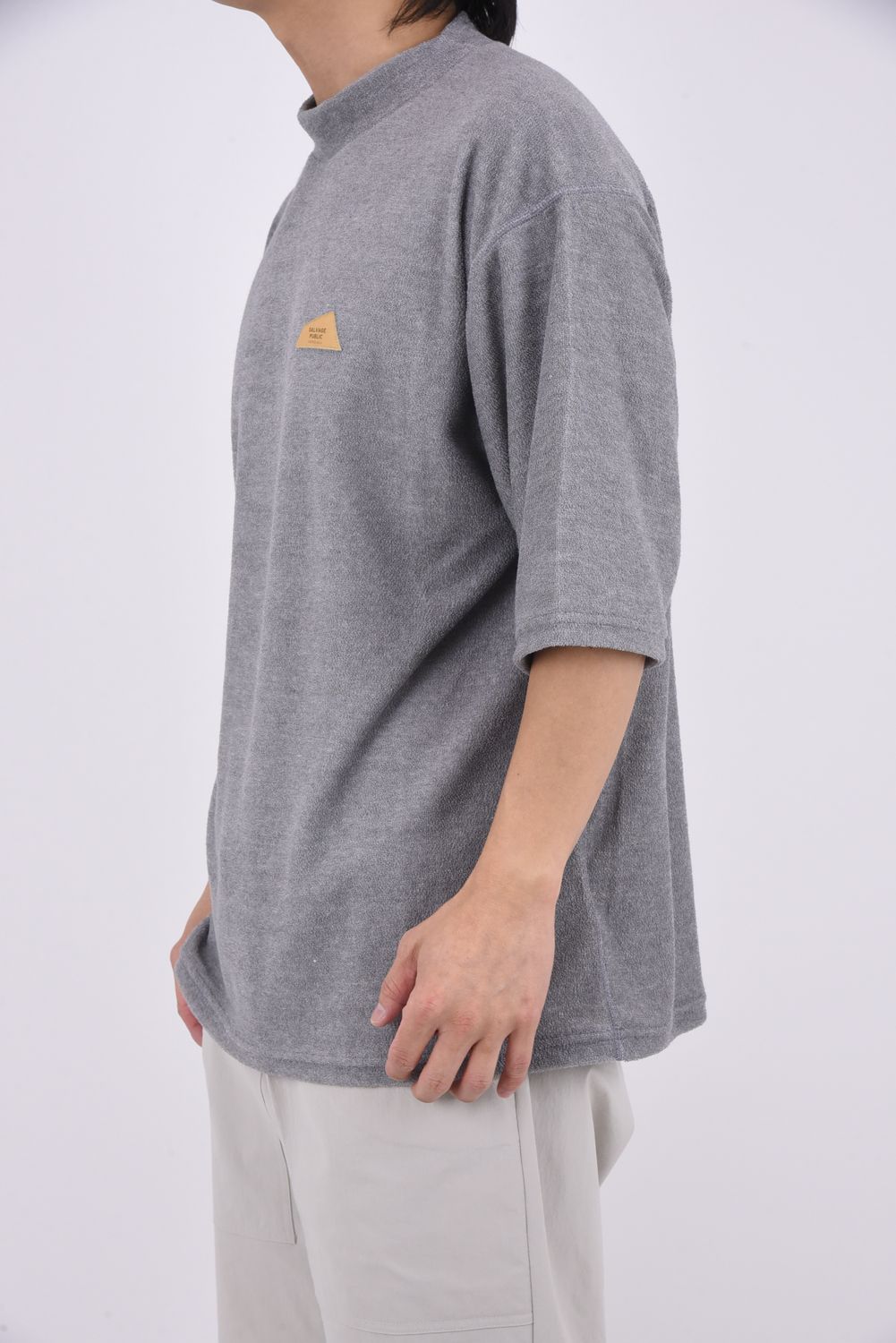 【26SS】 3.6PILE Mockneck SS / 3.6パイル モックネックTシャツ (グレー)