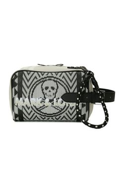 ROMEO CRATCH BAG / ニットファブリックプリント クラッチポーチ (グレー)