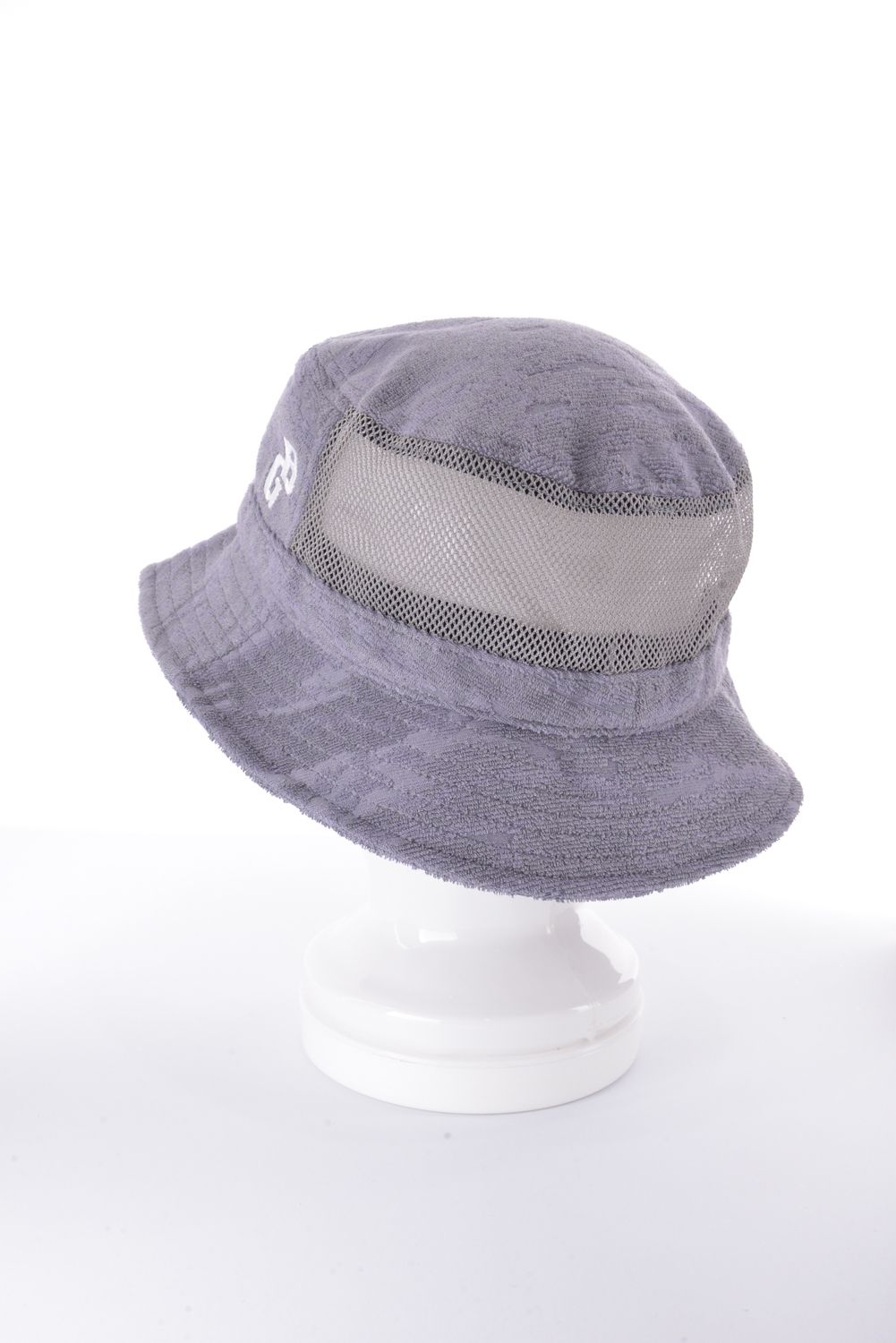 【26SS】 CR MS PILE CAMO JQ BG LOGO HAT / パイル生地 背面メッシュ バケットハット (グレー)