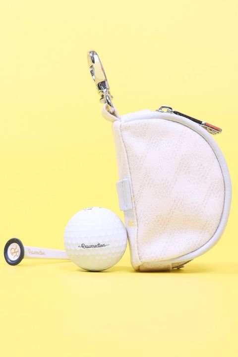 【26SS】【プレゼント好適品】 CETTIA (セッティア) / ブランドオリジナルテキスタイル ボールポーチ (モノホワイト)