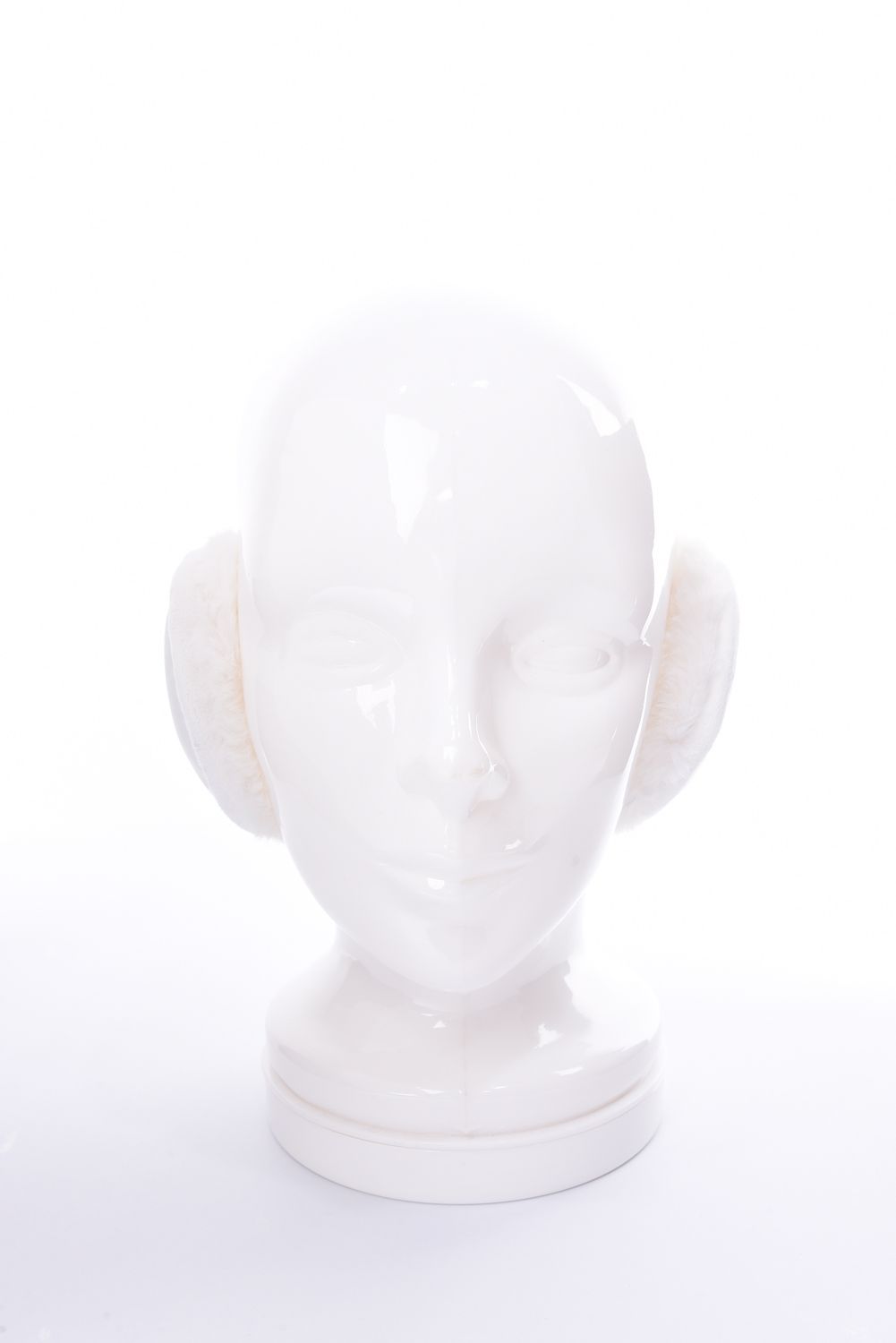 TWILL EAR MUFF / ロゴ ボア イヤーマフ (ホワイト)