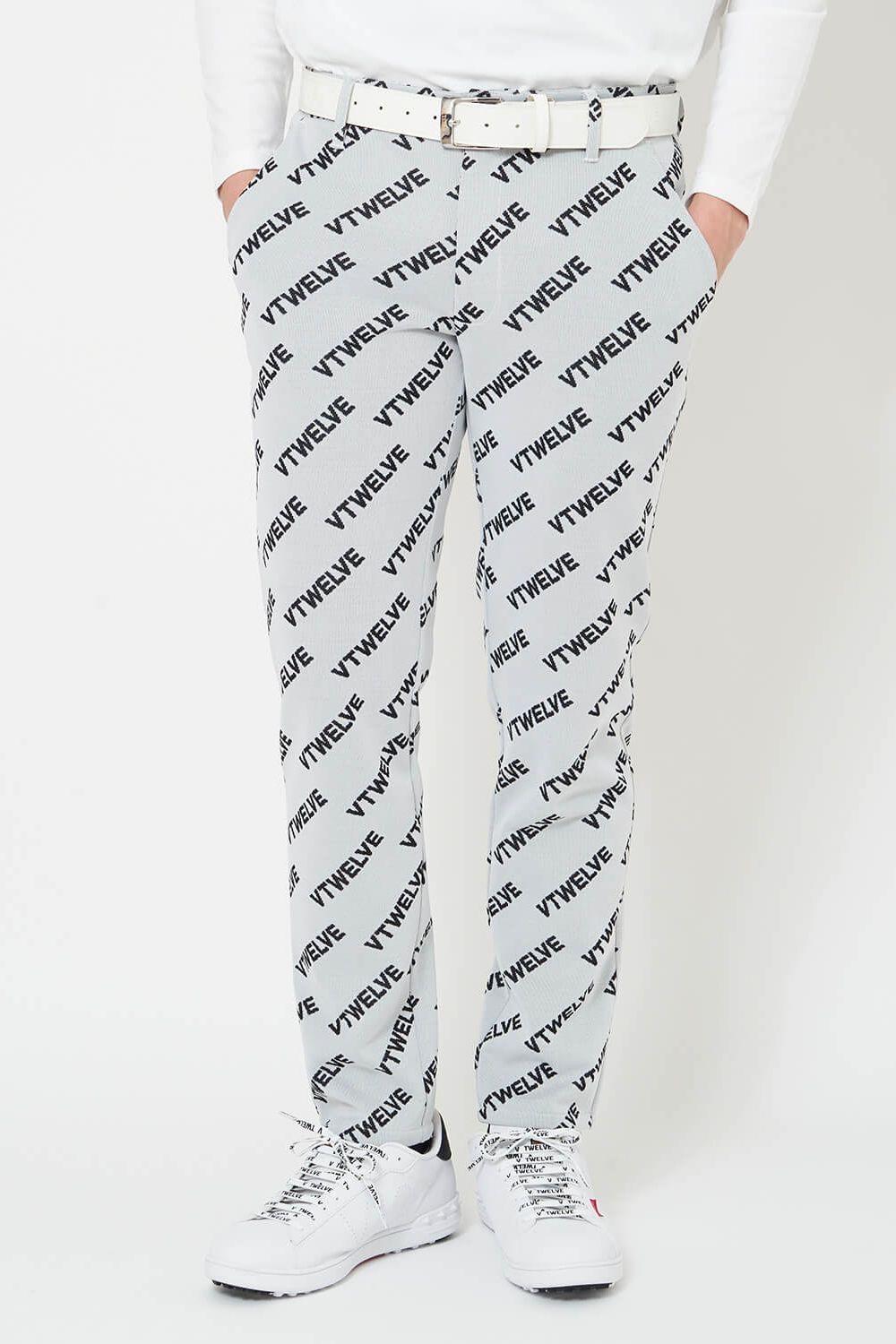 【秋冬仕様】VET PANTS / グラフィック ロゴ ジャガードパンツ (ホワイト)