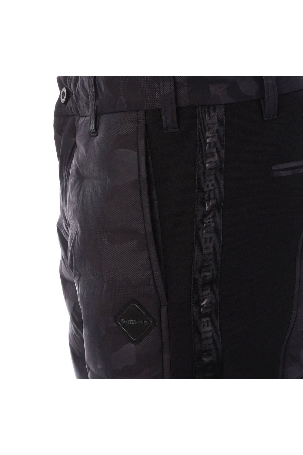 【25AW】 MEN'S HYBRID DOWN PANTS / ストレッチタフタ ダイヤモンドロゴ ハイブリッドダウンパンツ (ブラック/カモ)