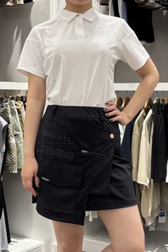 【26SS】【CODE COLLECTION】【レディース】 DCPL / 接触冷感 異素材切り替え ポロシャツ (ホワイト)