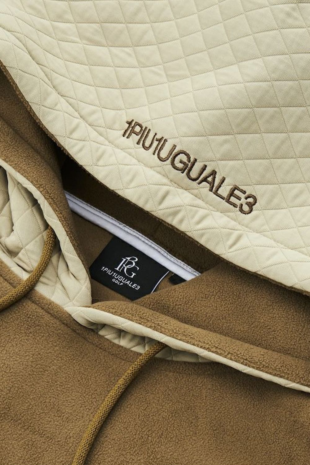 【2025AW】【レディース】 113 GOLF FLEECE PARKER / フリース素材 キルティング切り替え プルオーバーパーカー (ベージュ)