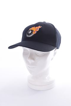 EIGHT BALL CAP / エイトボールグラフィック刺繍 ベースボールキャップ (ブラック)