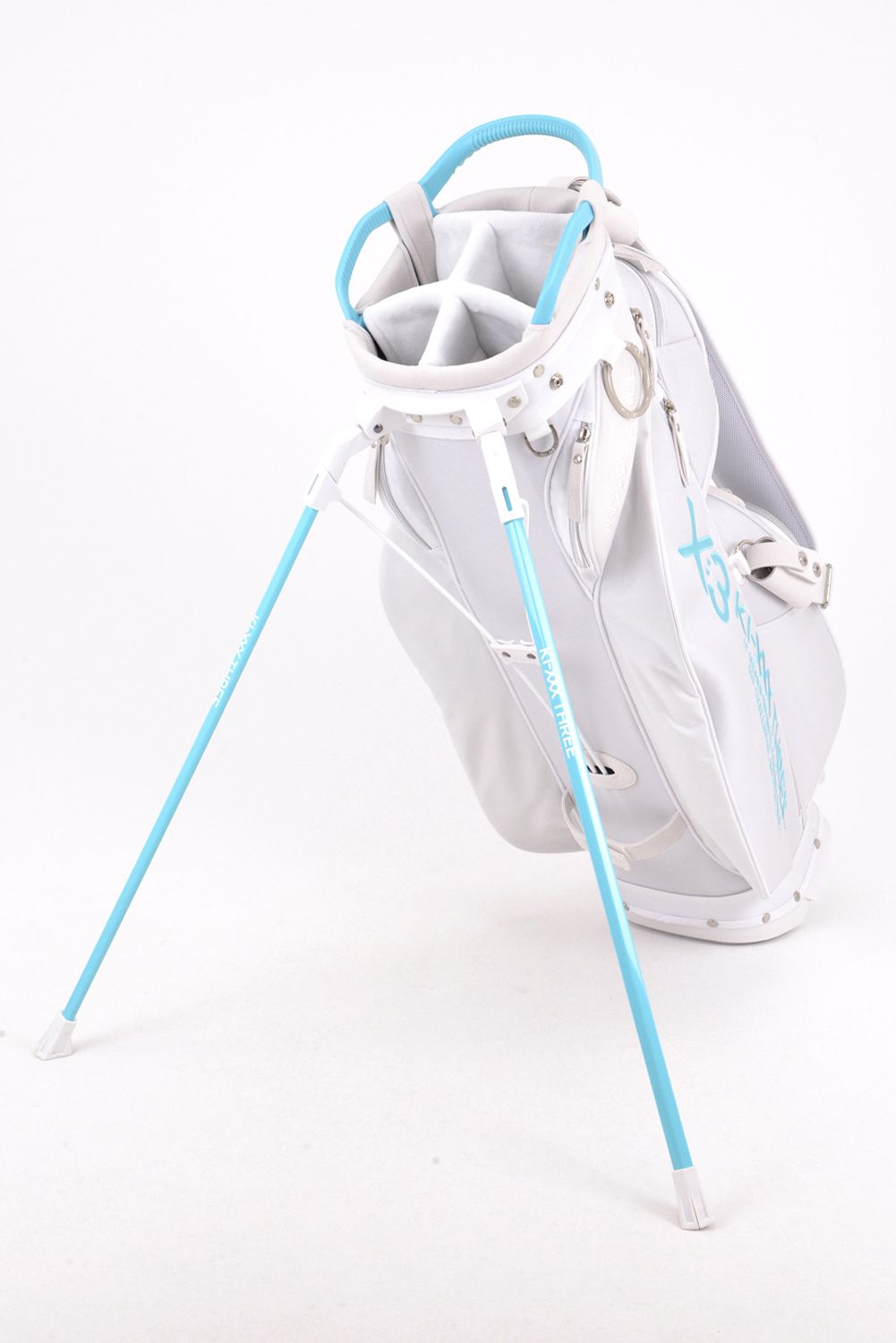 NYLON BASKET STAND CB / ナイロン バスケット スタンドキャディバッグ (ホワイト/ターコイズ)