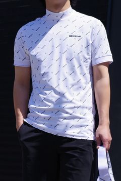 MENS MONOGRAM HIGH NECK / モノグラム ハイネックトップス (ホワイト)