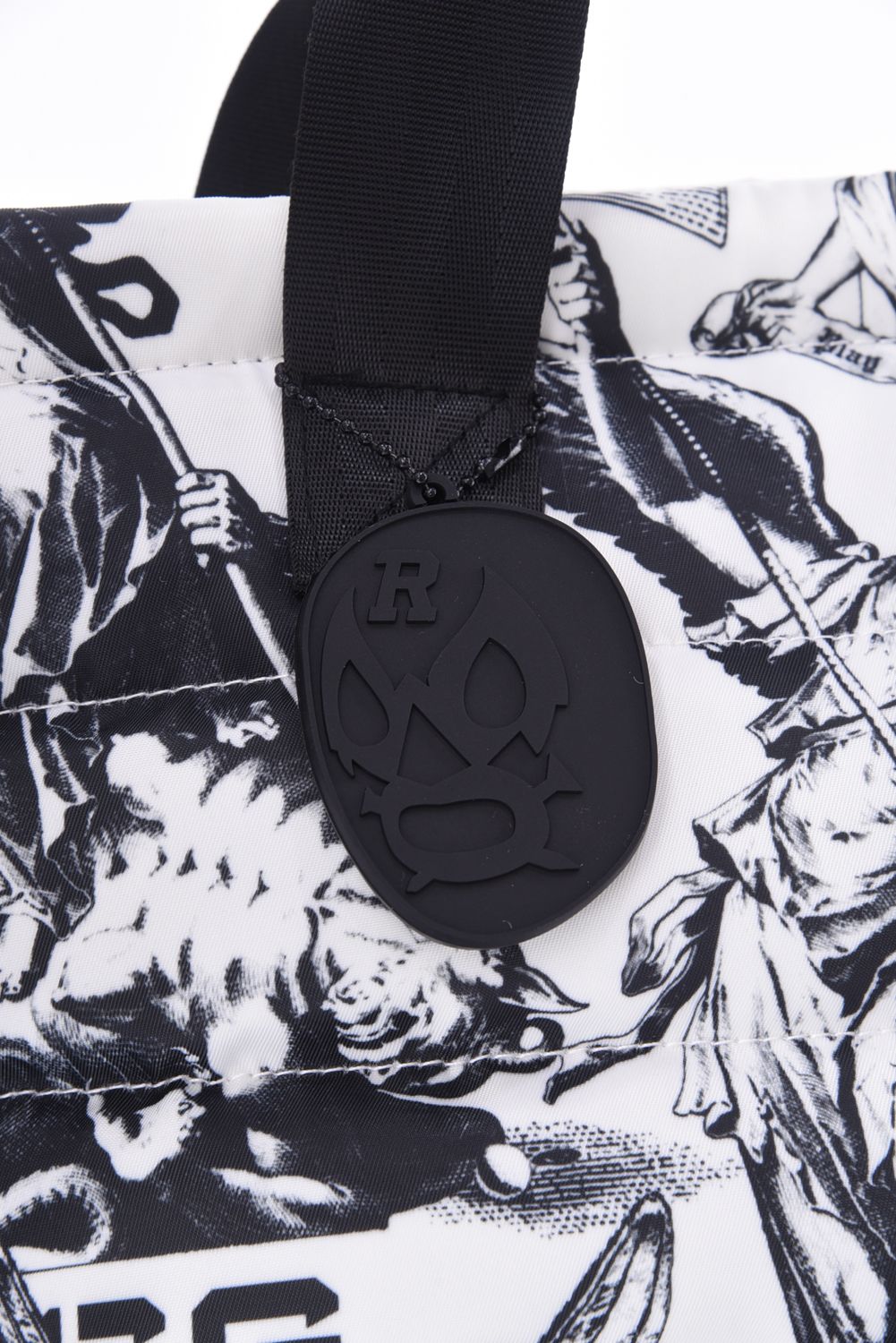PADDED CART BAG (ANGEL) / 総柄 パデッドカートバッグ (ホワイト)