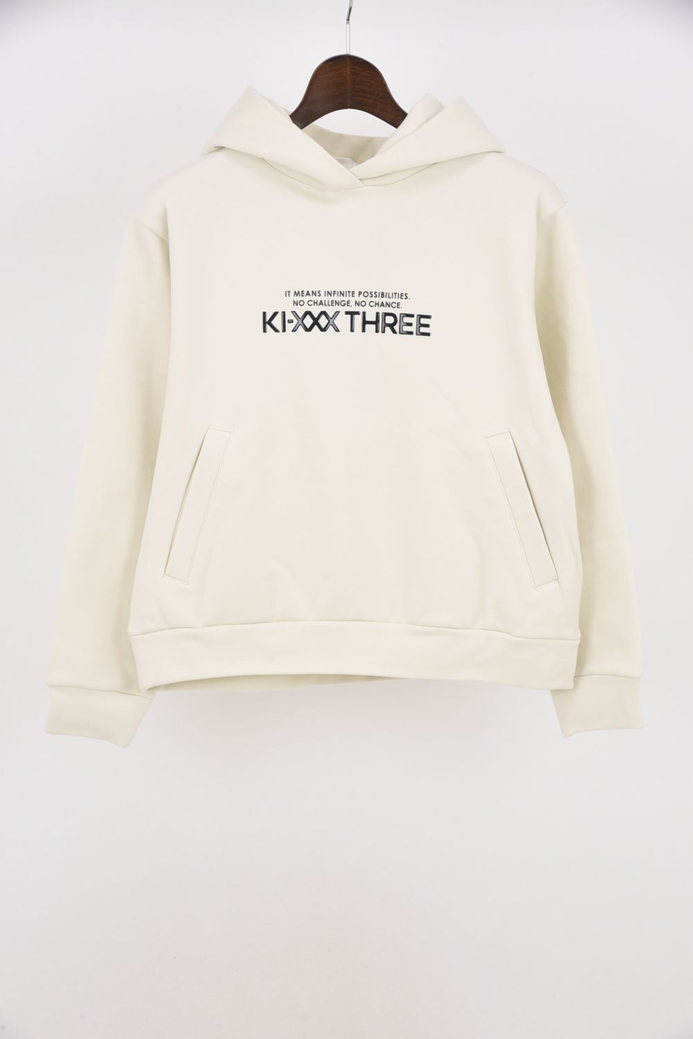 【25AW】【レディース】 KI-XXX THREE BACK PLEAT HOODIE / バック プリーツ フーディー (オフホワイト)