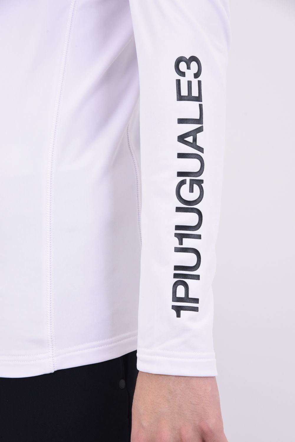 UNDER SHIRTS / ブランドロゴ モックネック Tシャツ (ホワイト)