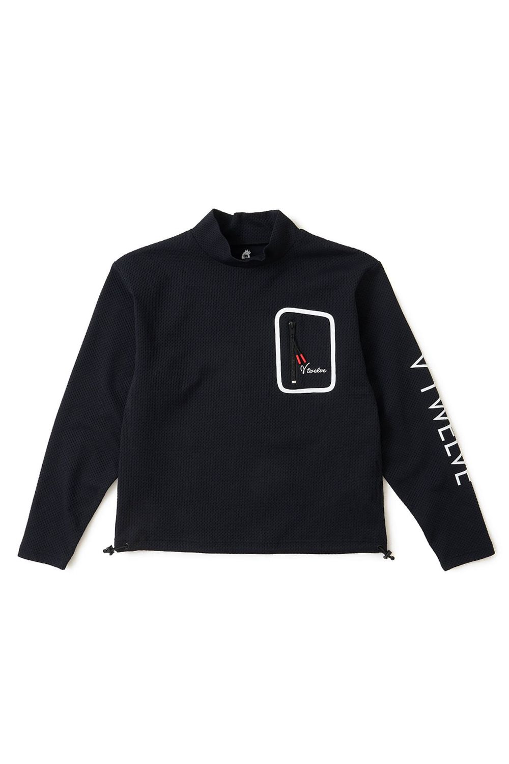 【26AW】【レディース】 SEAL RF MOCK / 胸ポケット サイドロゴ 長袖モックネックTシャツ (ブラック)