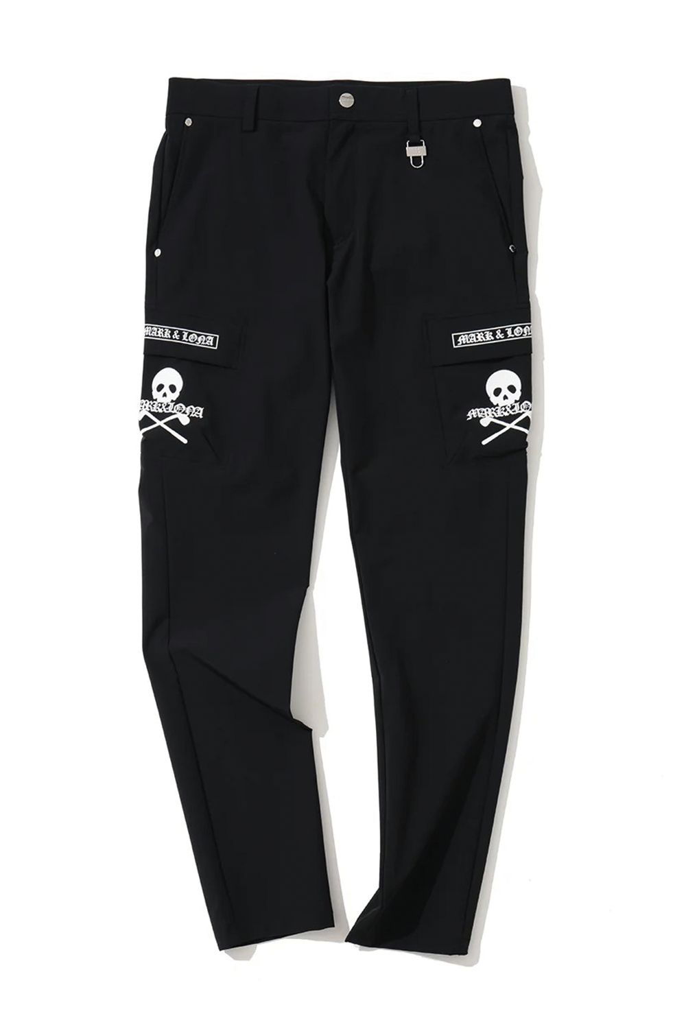 【26AW】 FRACTUR UTYLITY PANTS / ナイロンタフタ アイアンスカルプリント ストレッチロングパンツ (ブラック)