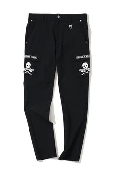 【26AW】 FRACTUR UTYLITY PANTS / ナイロンタフタ アイアンスカルプリント ストレッチロングパンツ (ブラック)