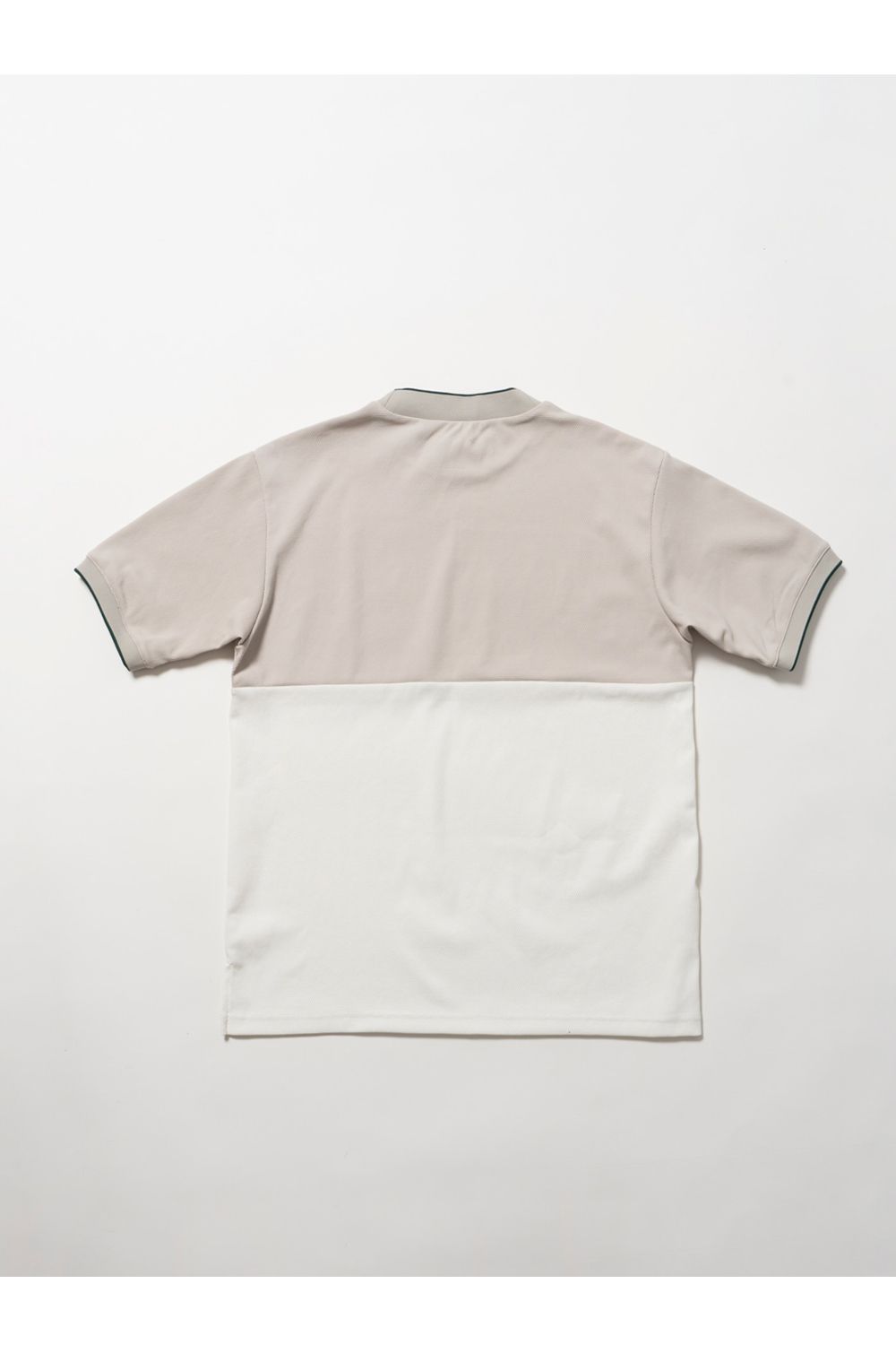 【2026SS】 Kūlina Pohāpohā Bicolor Mockneck（Kolepa Stamp） / バイカラー ショートスリーブ モックネックTシャツ (グレージュ/ホワイト) （3月入荷予定）