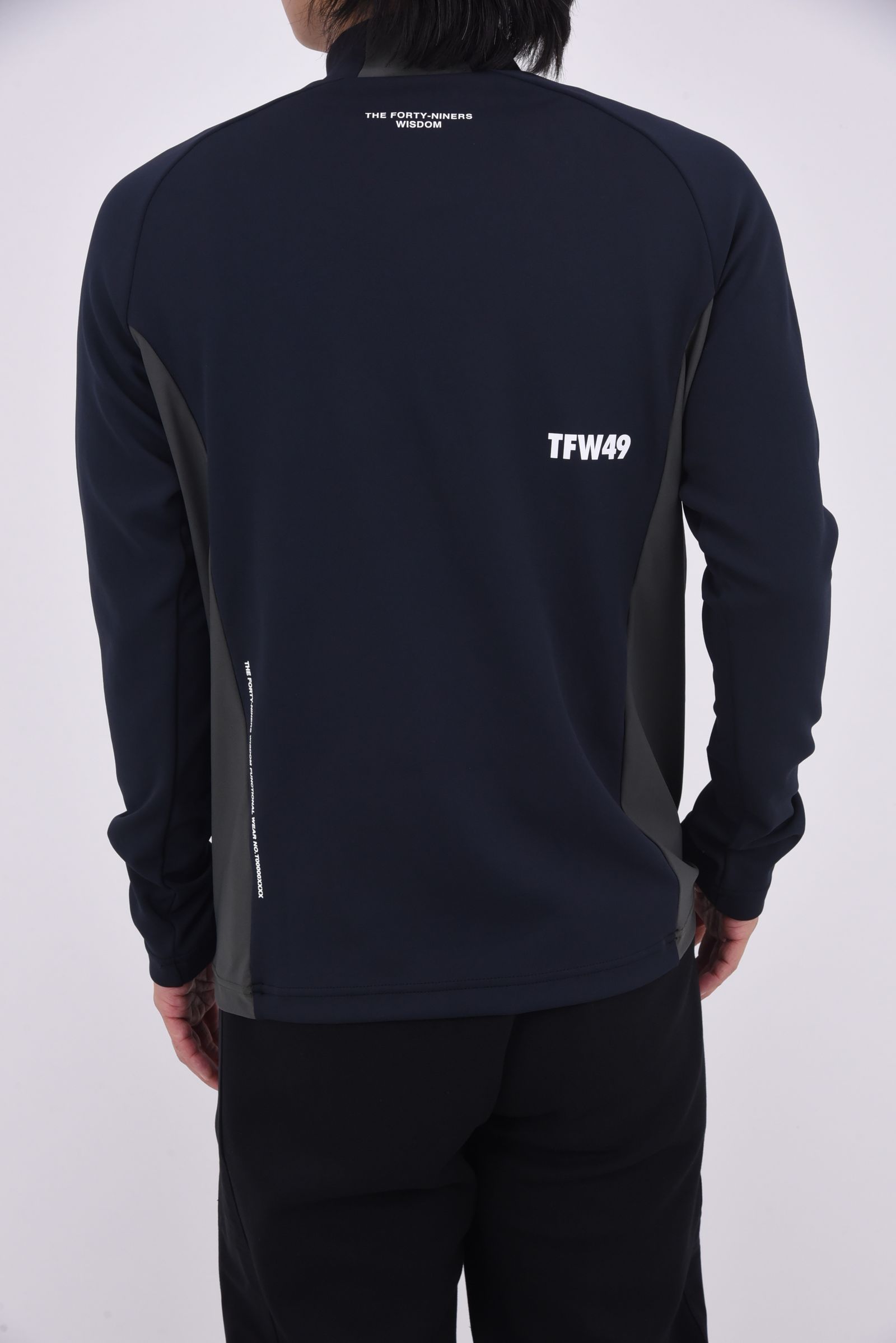 【25AW】 SIDE PANEL LONG SLEEVE MOCKNECK / サイドパネル モックネック ロングスリーブTシャツ (ブラック)