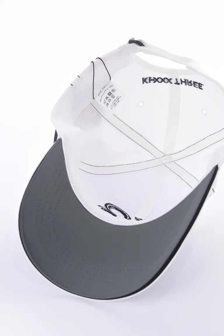 【26AW】 KIX3 BASIC LOGO CAP / ブランドロゴ刺繡 キャップ (ホワイト/ブラック)