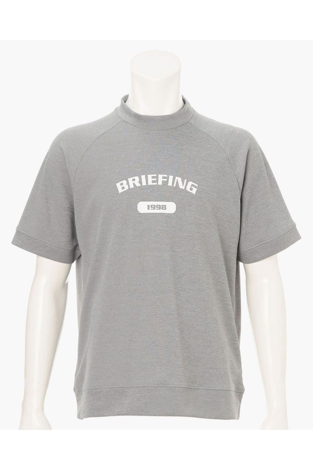 【26SS】 MEN’S COLLEGE LOGO HIGHNECK / カレッジロゴ リラックスフィット モックネックTシャツ (グレー)