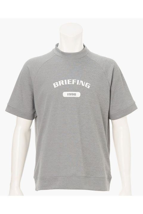 【26SS】 MEN’S COLLEGE LOGO HIGHNECK / カレッジロゴ リラックスフィット モックネックTシャツ (グレー)