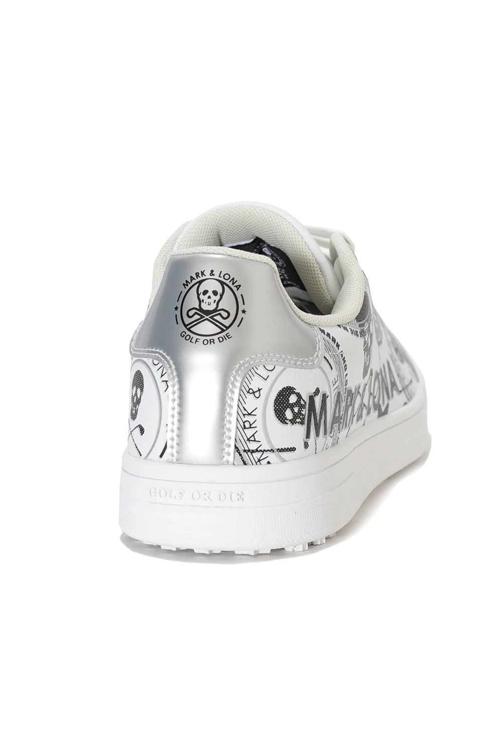 【26AW】 ATRAS SPIKELESS GOLF SNEAKERS / ロゴグラフィック ローカット スパイクレススニーカー (ホワイト)