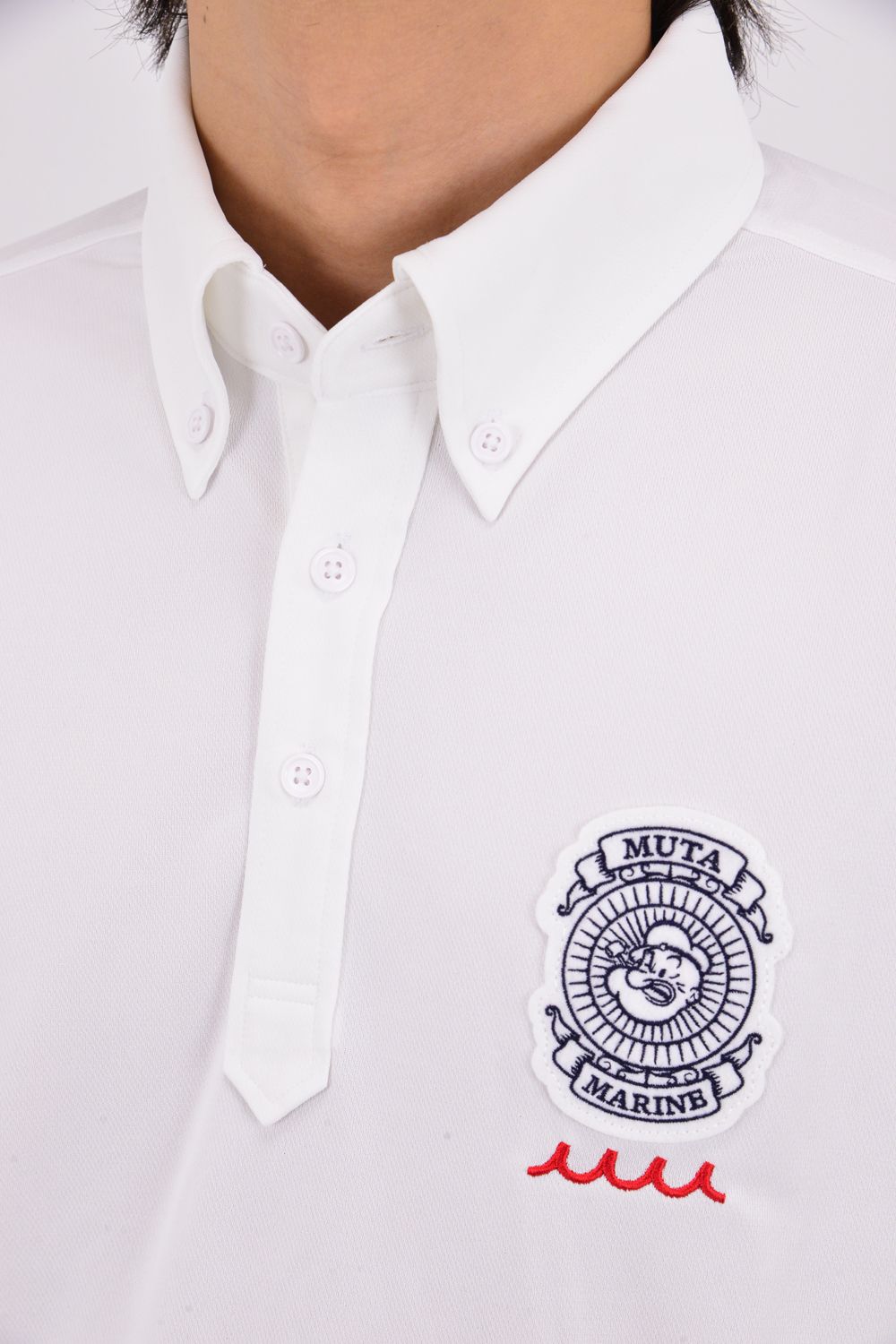 【26SS】 POLO SHIRT / POPEYE™︎コラボレーション エンブレムワッペン ポロシャツ (ホワイト)